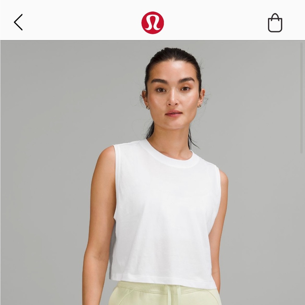 Lululemon size 12 All Yours Cropped Cotton Tank